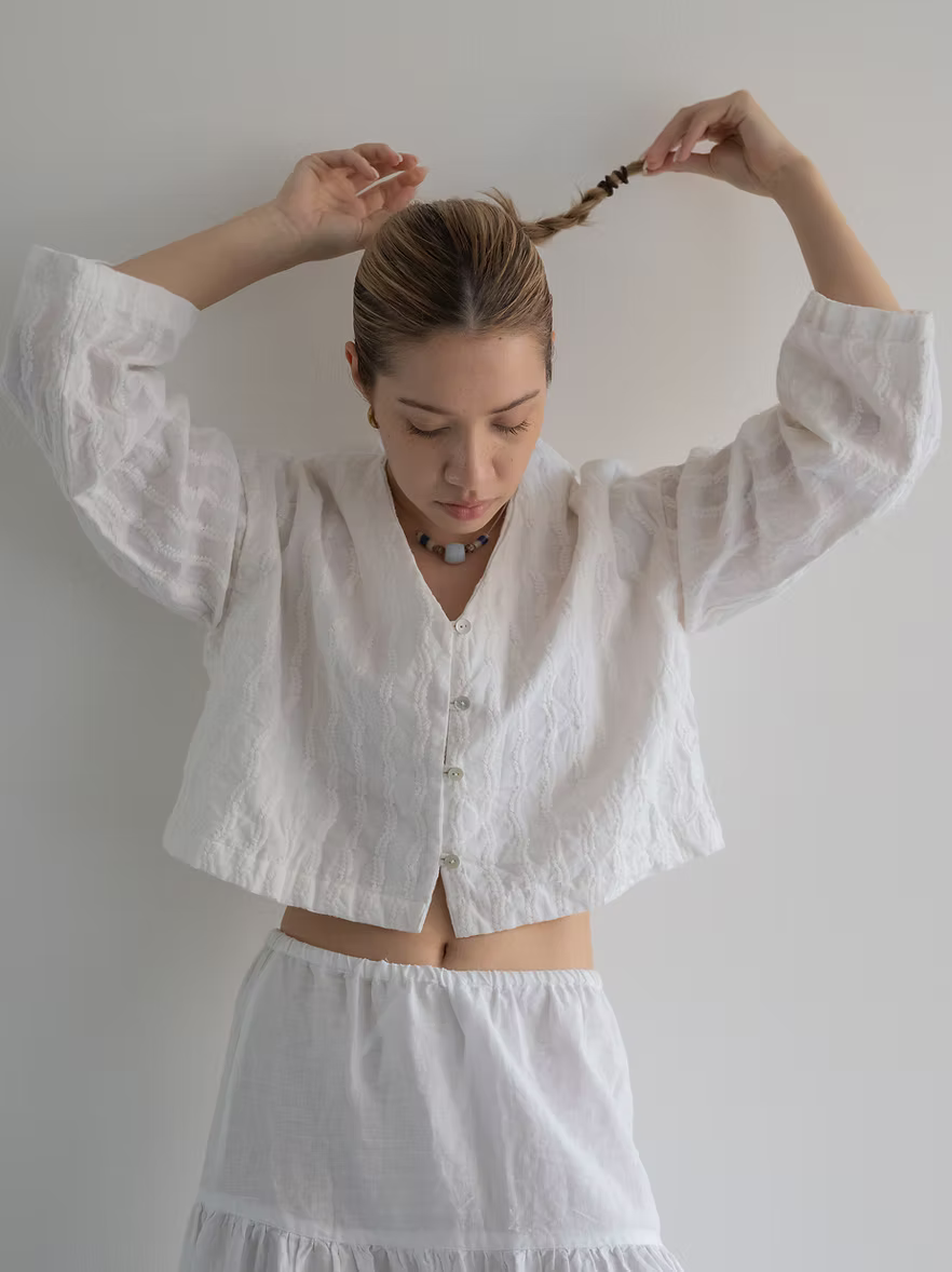 Embroidery Shirt - Natural