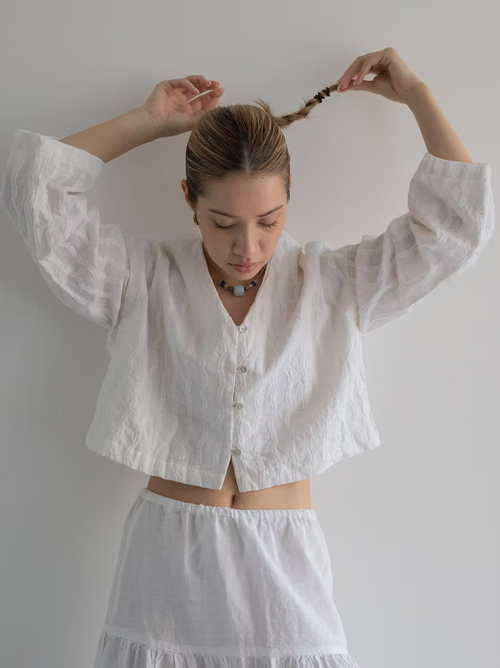 Embroidery Shirt - Natural