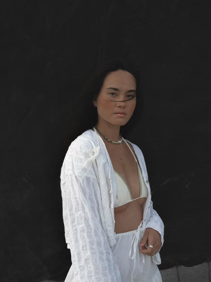 Embroidery Shirt - Natural