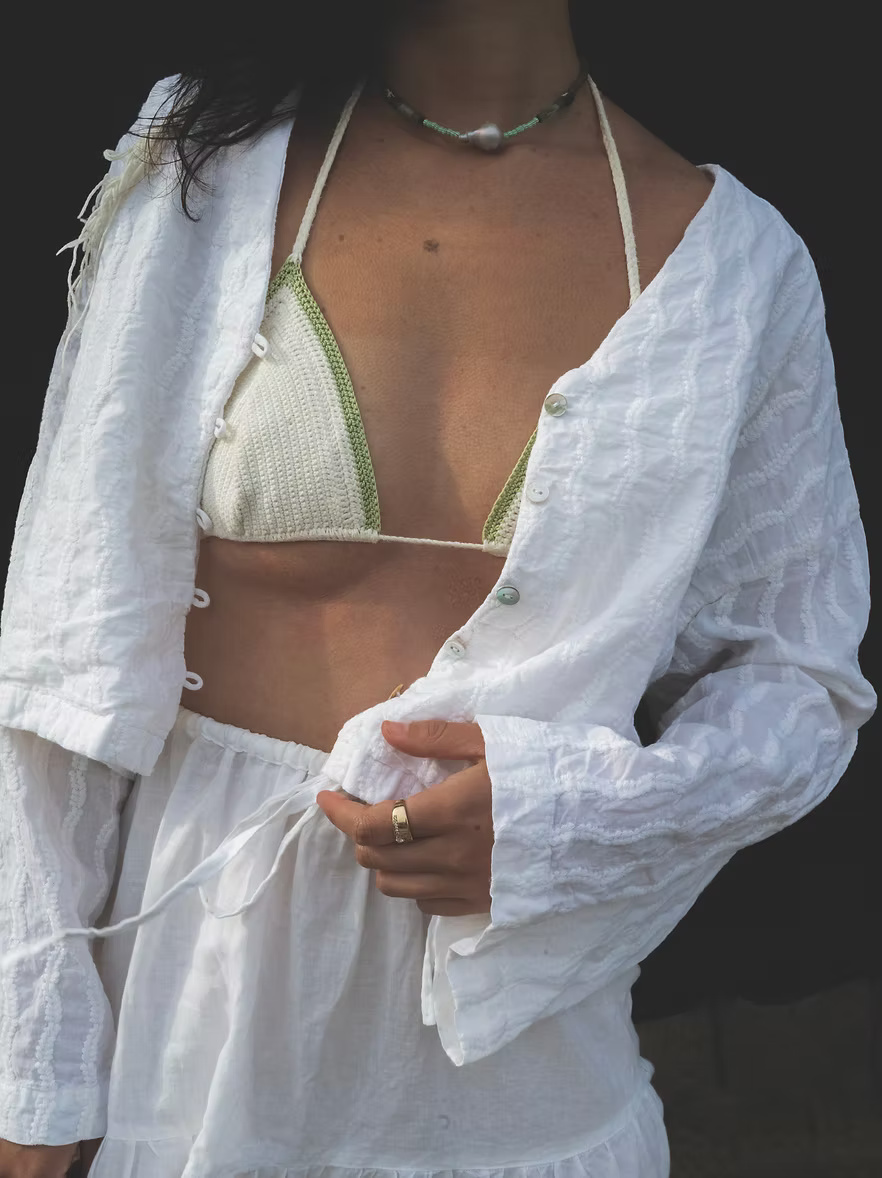 Embroidery Shirt - Natural