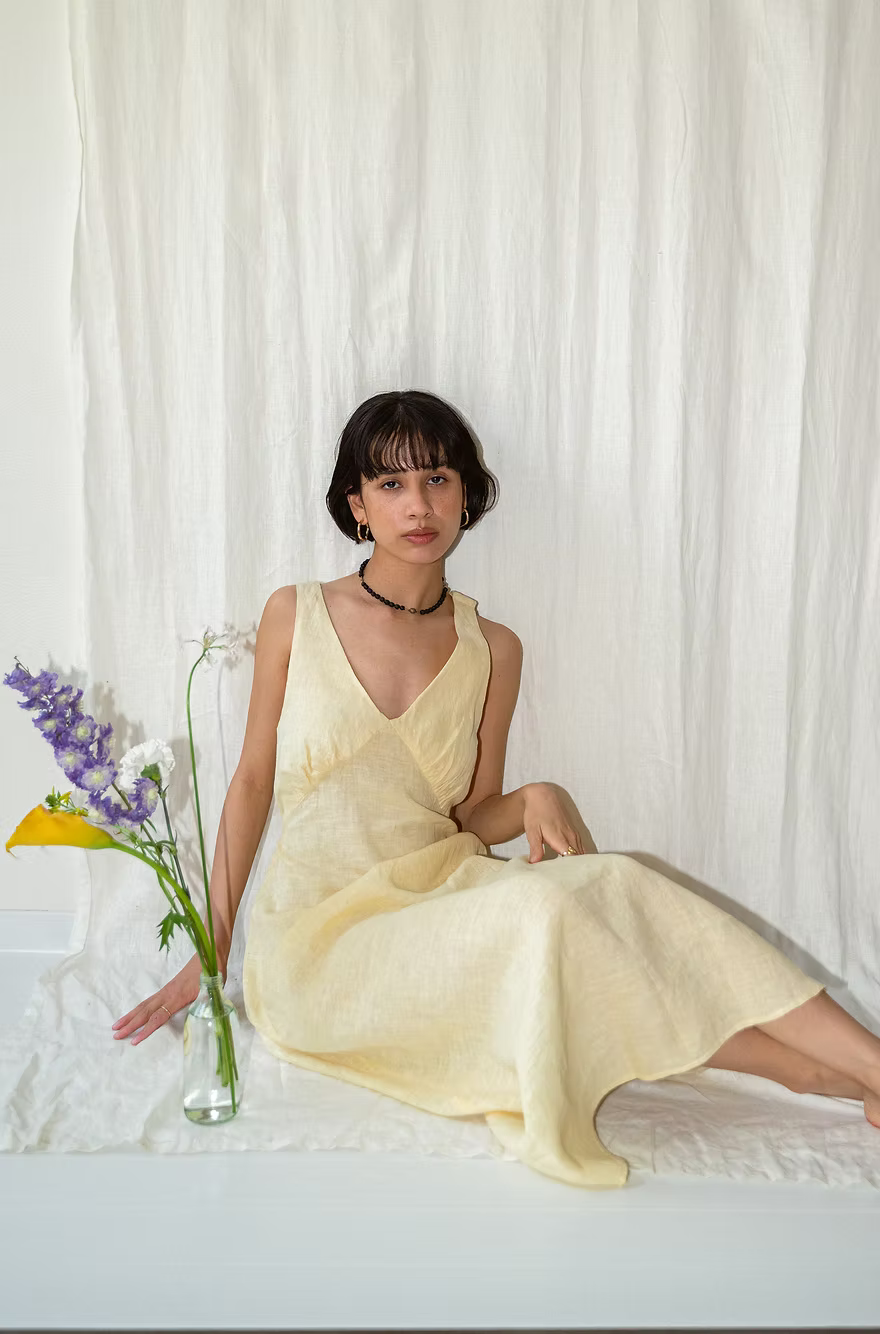 Linen Dress - Sunshine