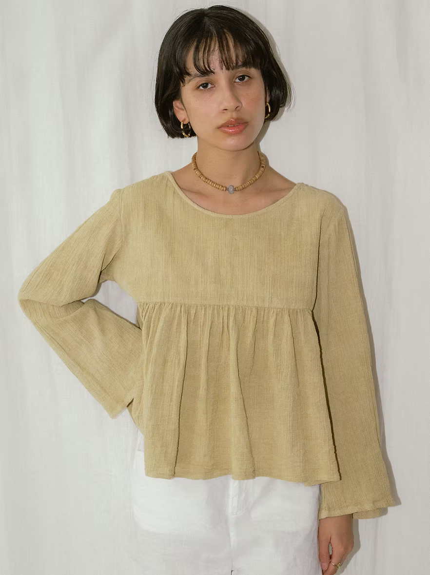 Peplum Blouse - Olive