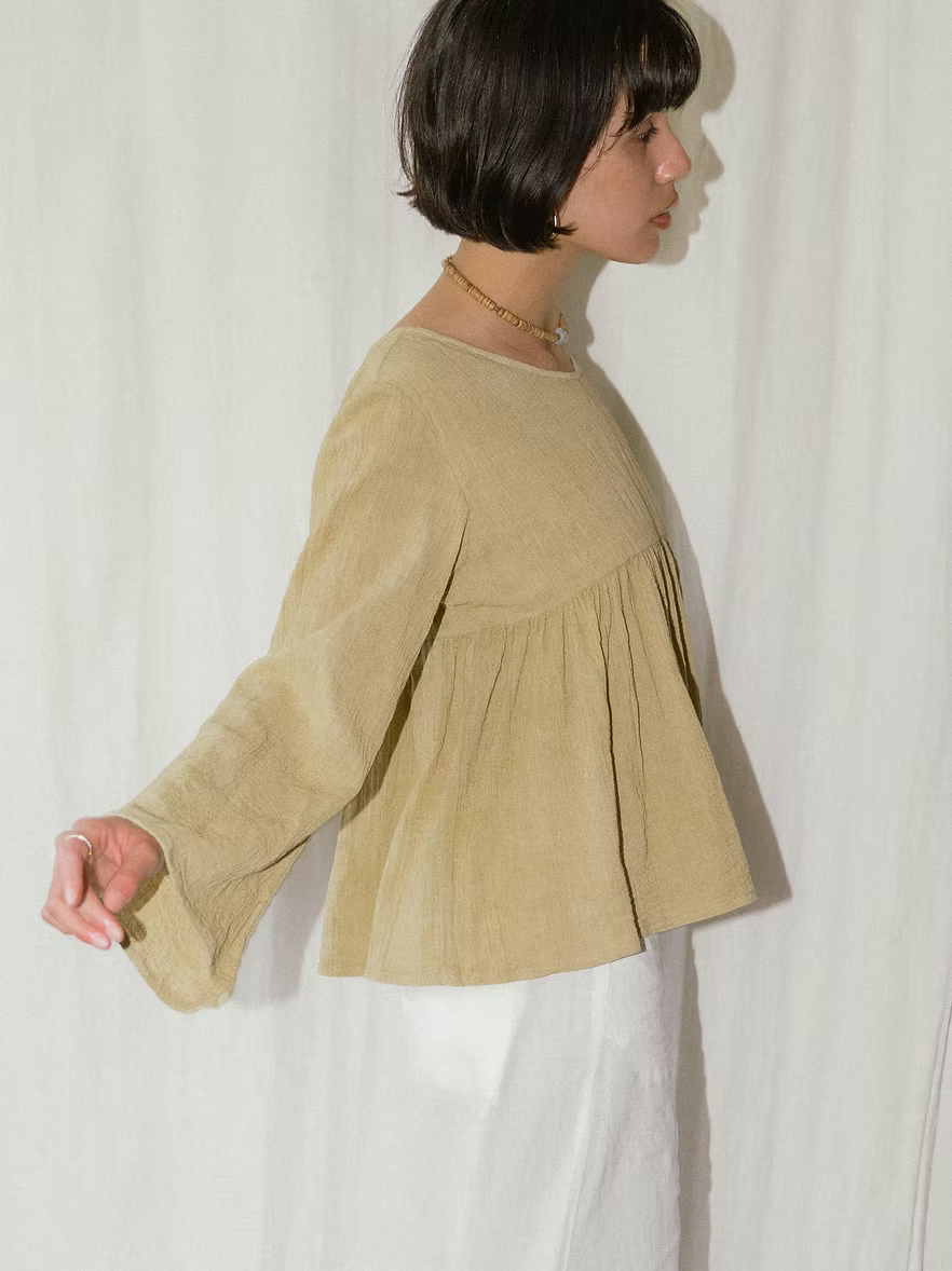 Peplum Blouse - Olive