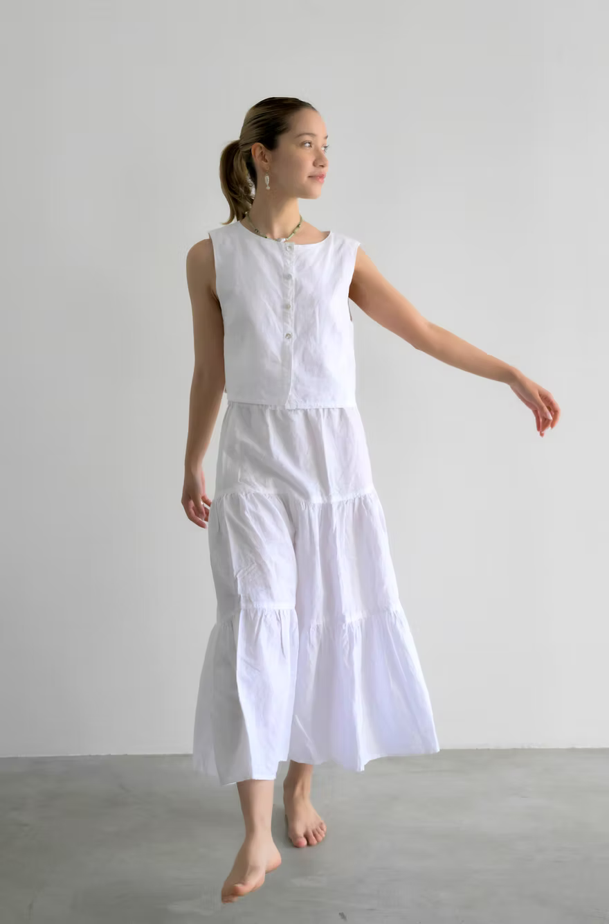 Sleeveless Blouse - Natural