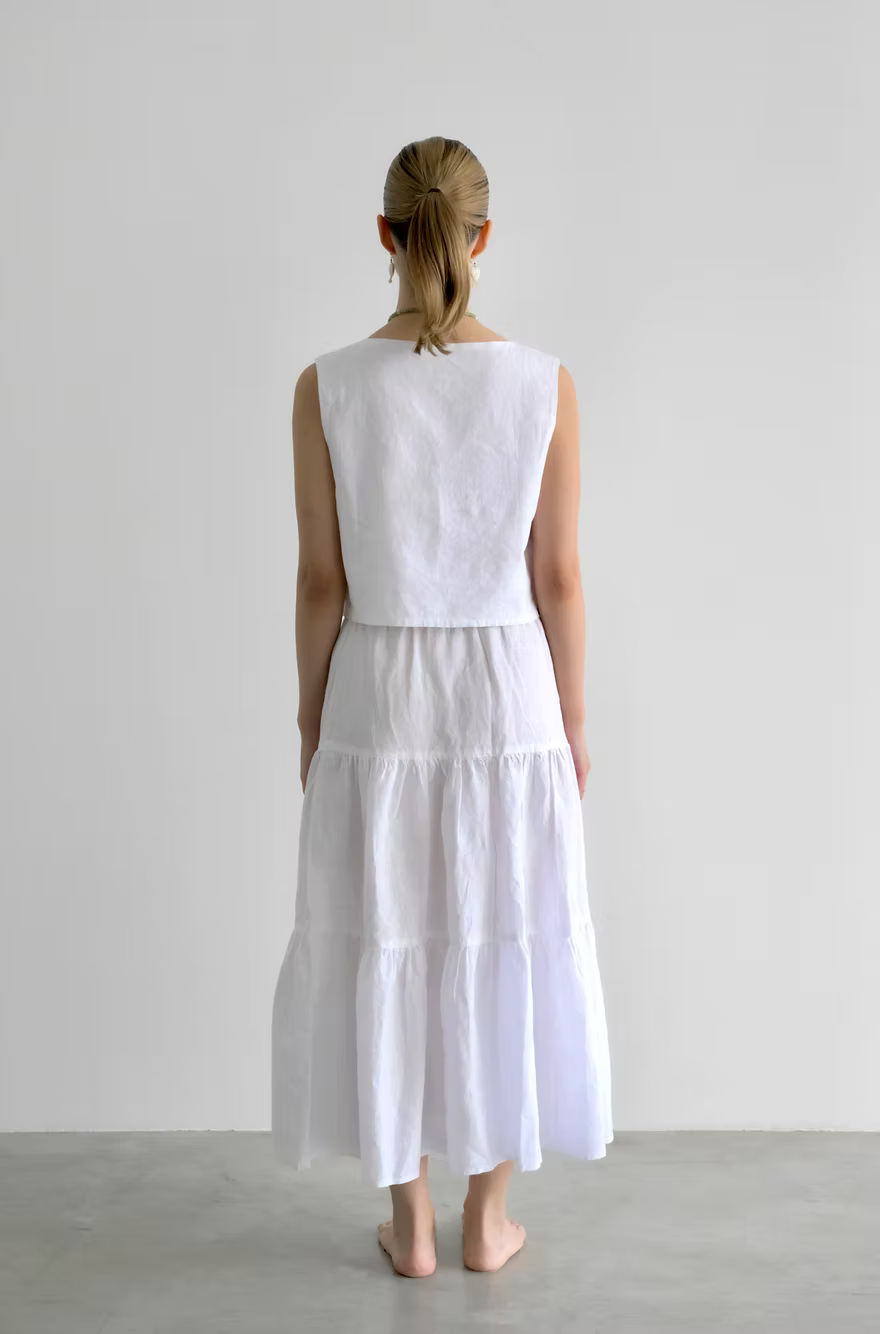 Sleeveless Blouse - Natural