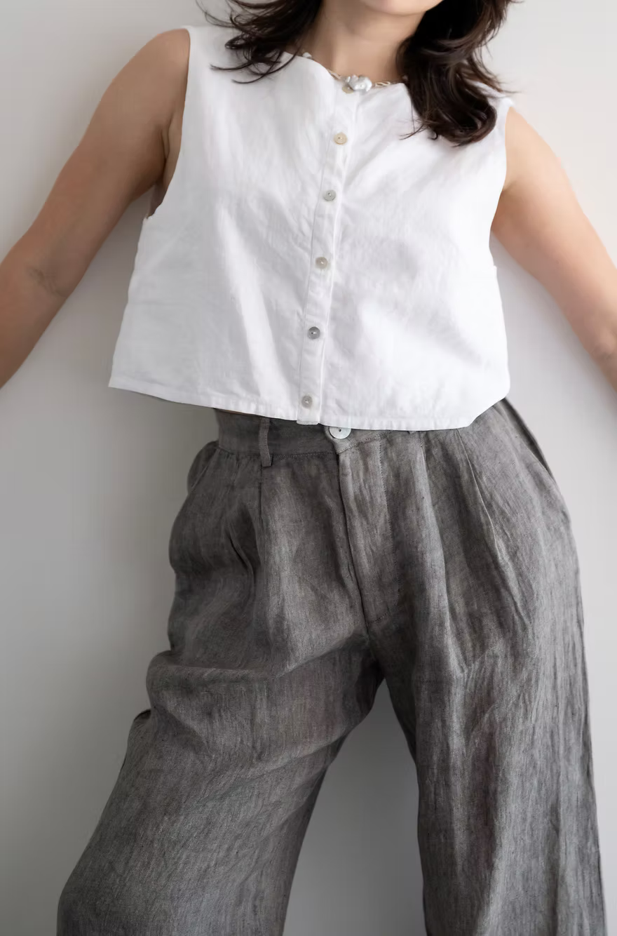 Sleeveless Blouse - Natural