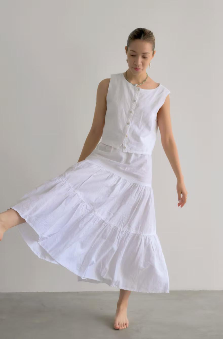 Tiered Skirt - Natural
