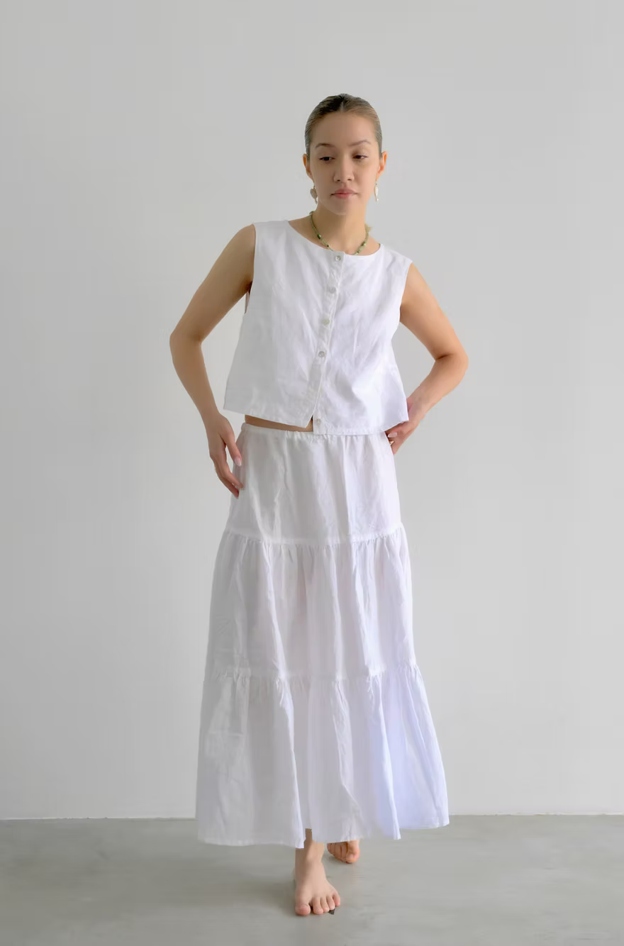 Tiered Skirt - Natural