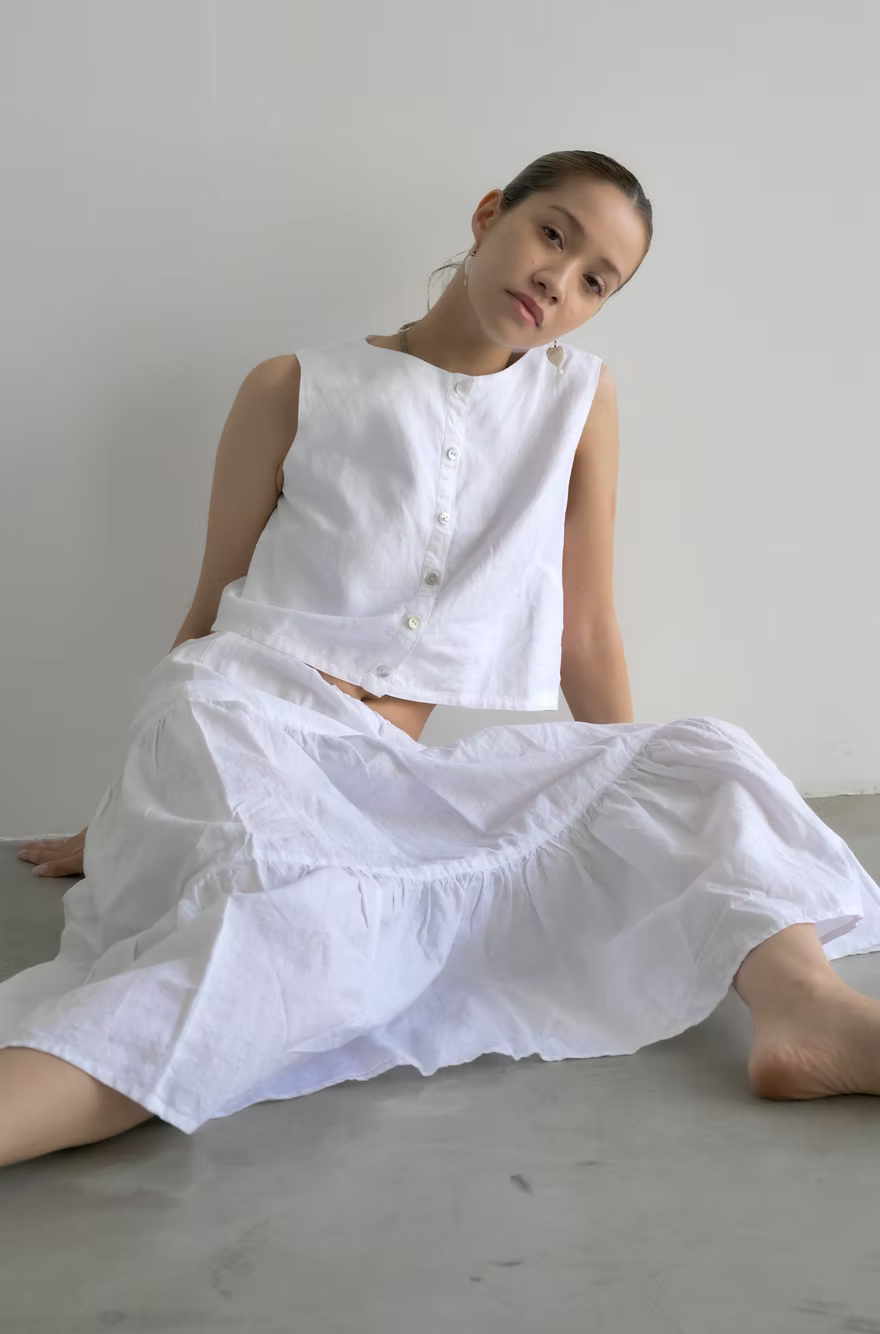 Tiered Skirt - Natural