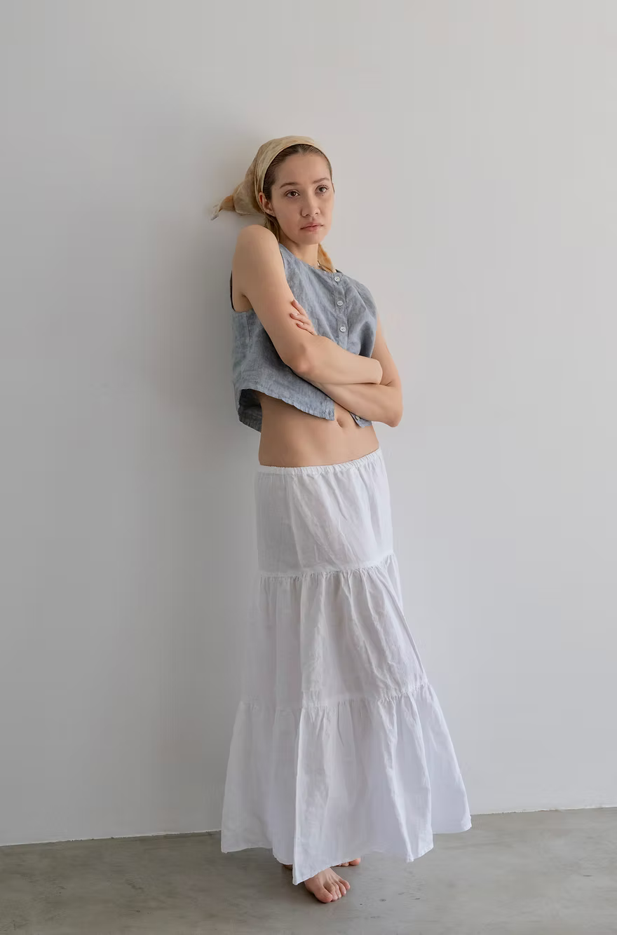 Tiered Skirt - Natural
