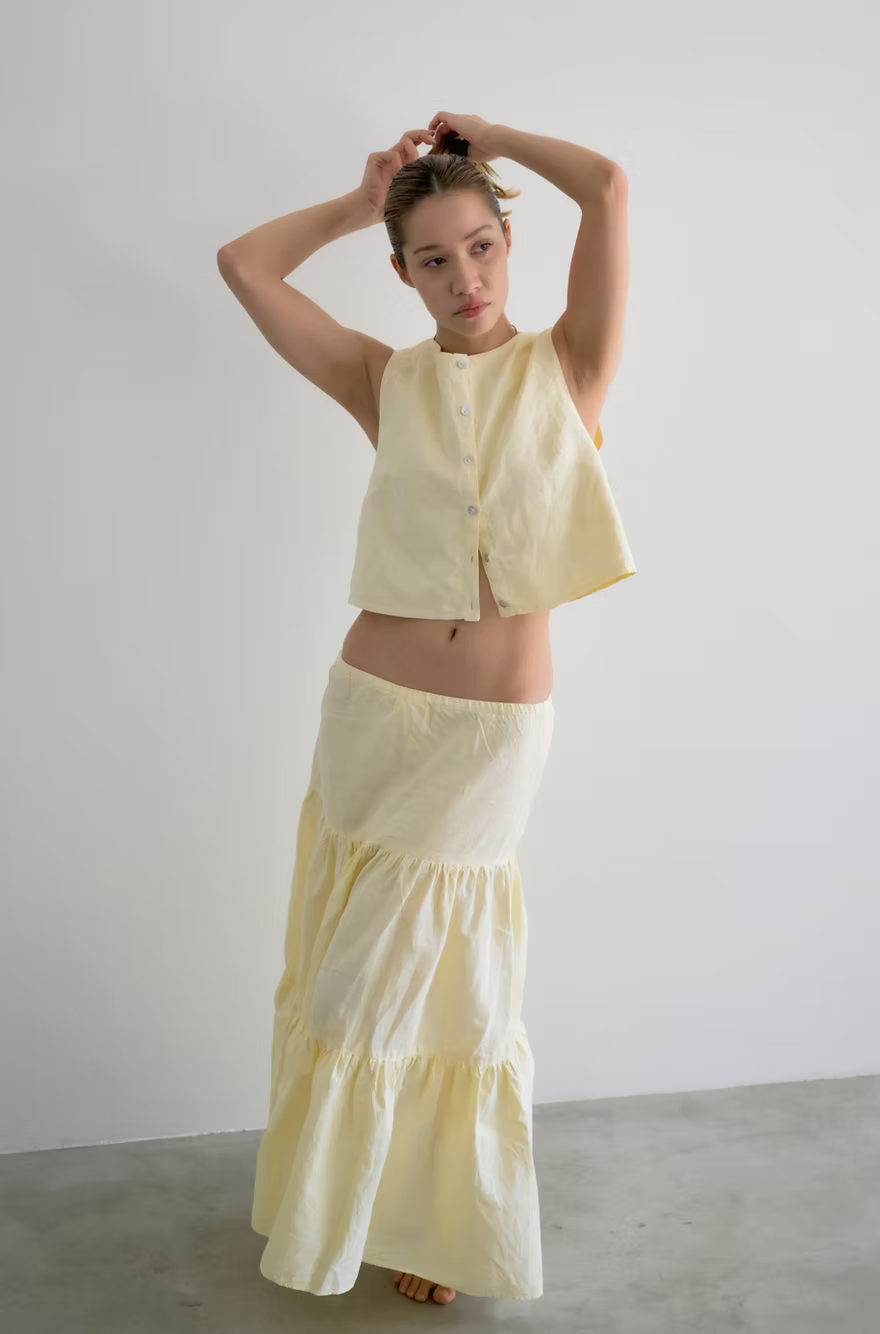 Tiered Skirt - Sunshine