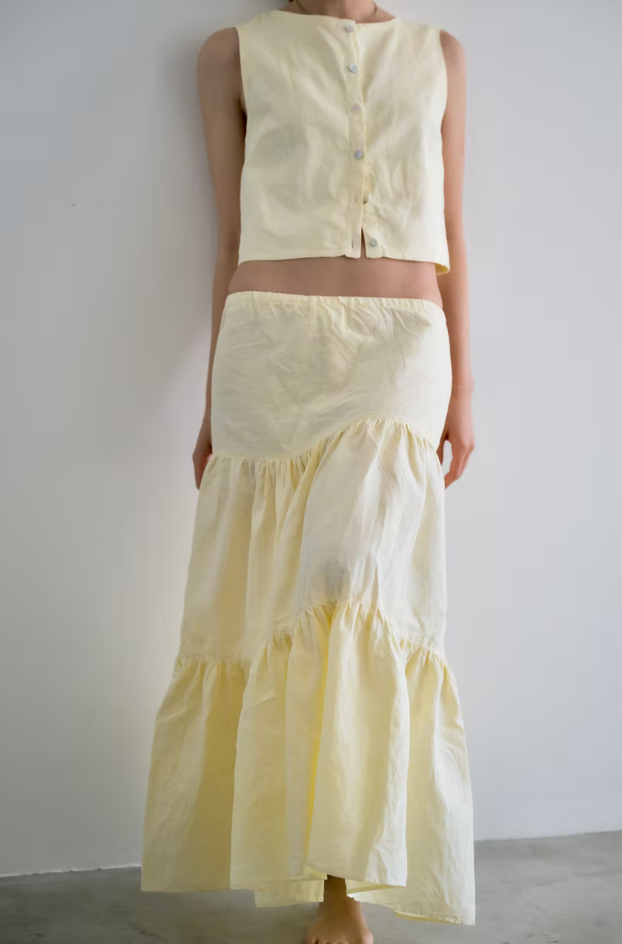 Tiered Skirt - Sunshine