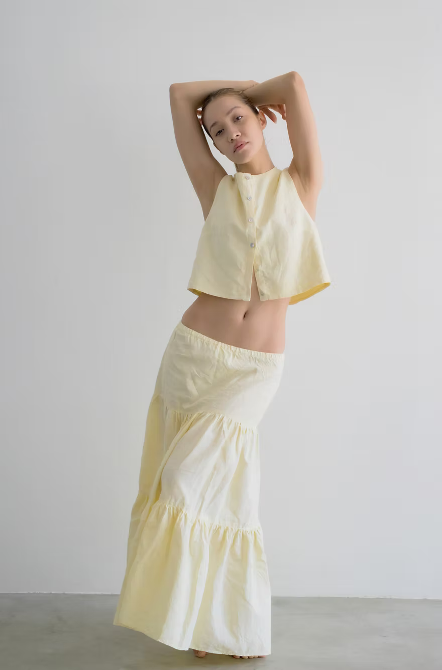 Tiered Skirt - Sunshine